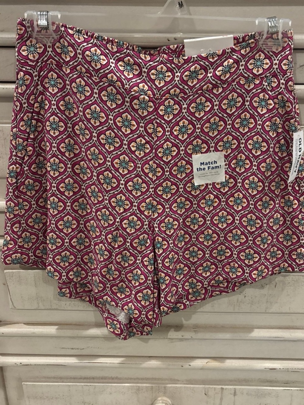 Old Navy Pink Floral Geo Print Skort Shorts